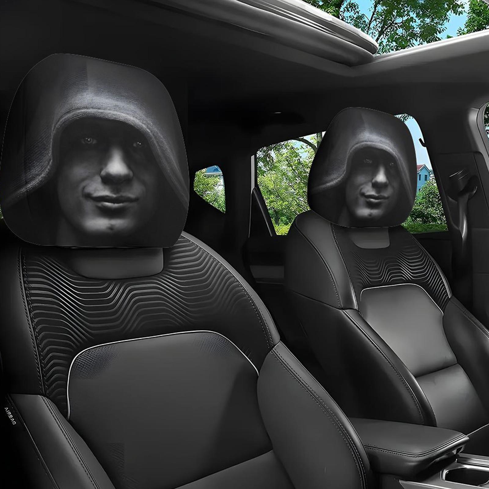 Tech Accessories For Car - Araba Koltuk Başlığı Komik Kılıf Aksesuarları