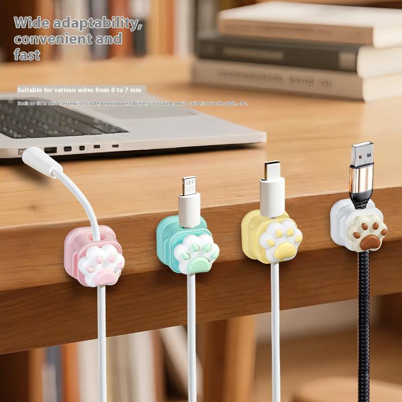 Desk Cable Clip - Masaüstü Sevimli Kablo Düzenleyiciler Tutucu Klipler