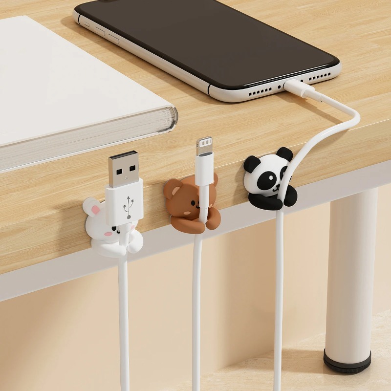 Desk Cable Clip - WORTHBUY Sevimli Masaüstü Kablo Düzenleyici Tutucu