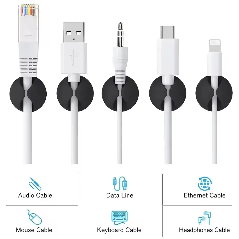 5/50 adet kablo klipsi sarıcı  - Desk Cable Clip incelemesi ve fiyatı