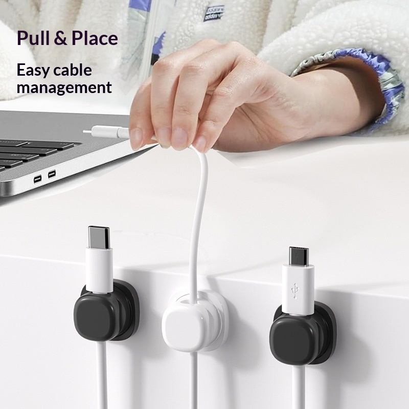 6 adet çok renkli dönebilen ka - Desk Cable Clip incelemesi ve fiyatı